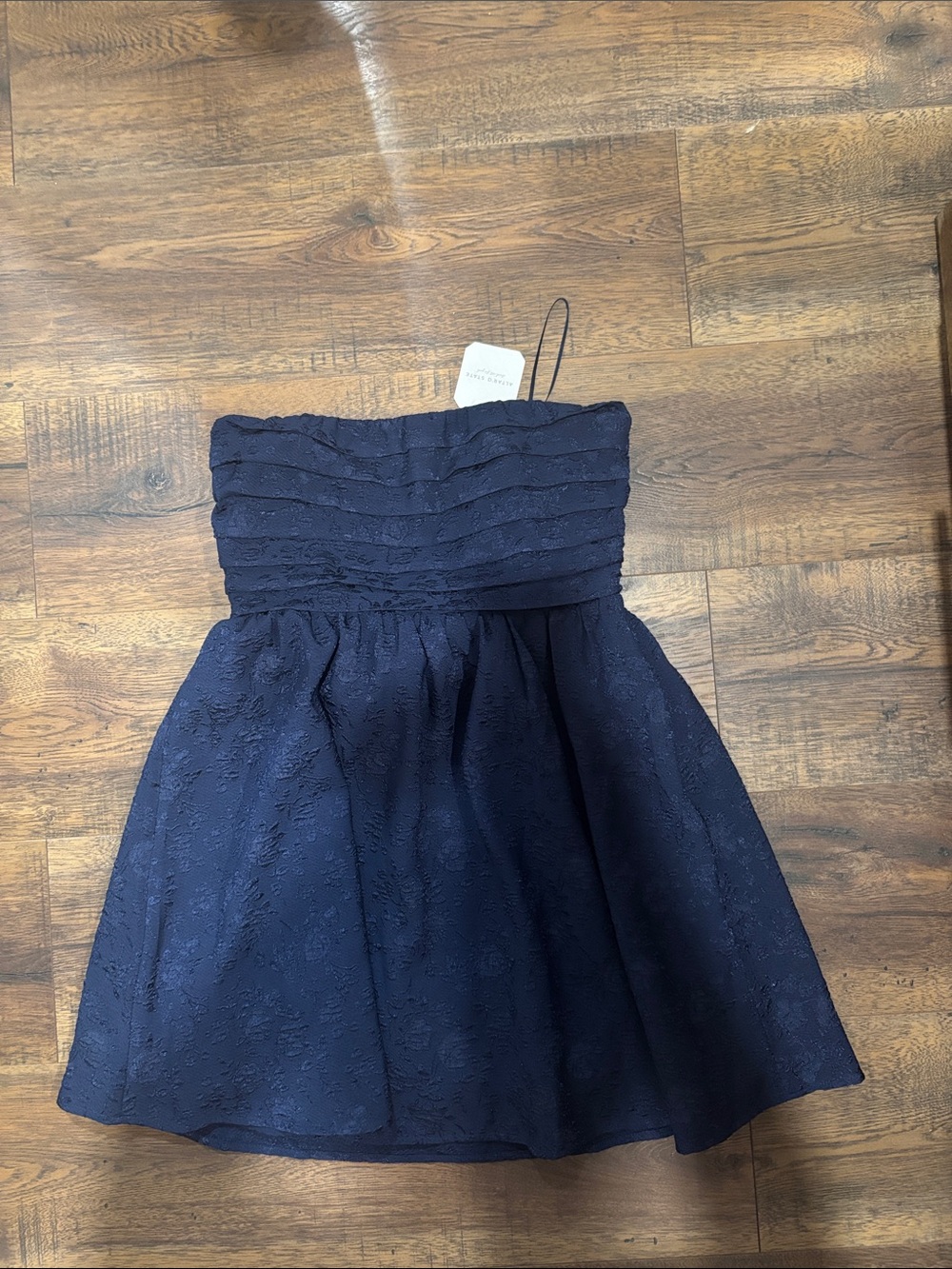 Women’s Navy Strapless Fit-and-Flare Dress